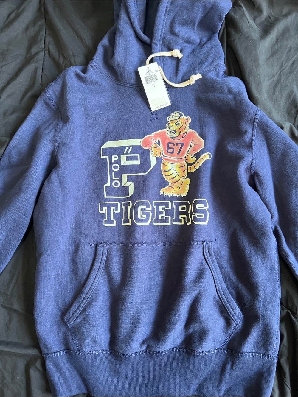 Polo by Ralph Lauren Navy Blue Graphic Hoodie with Tiger Logo